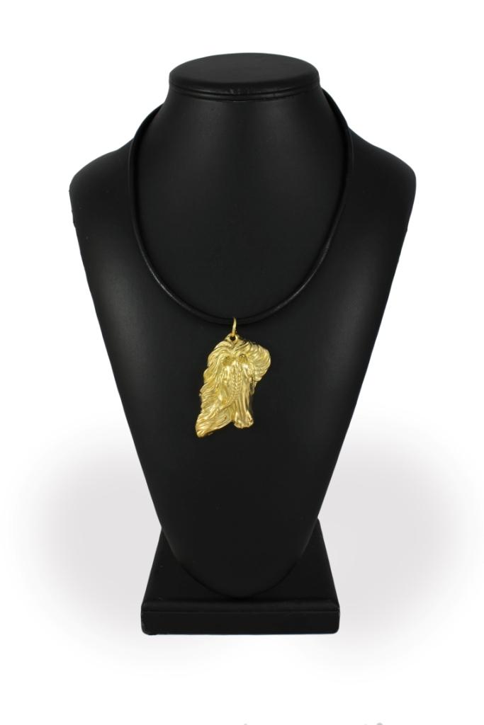 Bay Horse - keychain and necklace with a horse in a box, high-quality gold-plated product, Art-Dog brand
