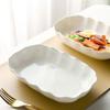 Ceramic Salad Dish Rectangular Meal Plate Artistic Steamed Fish Plate  Restaurant