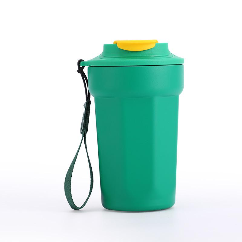 

Новая вакуумная чашка из нержавеющей стали 316, двухслойная вакуумная чашка для кофе колы, портативная удобная автомобильная чашка 390ml зелёный