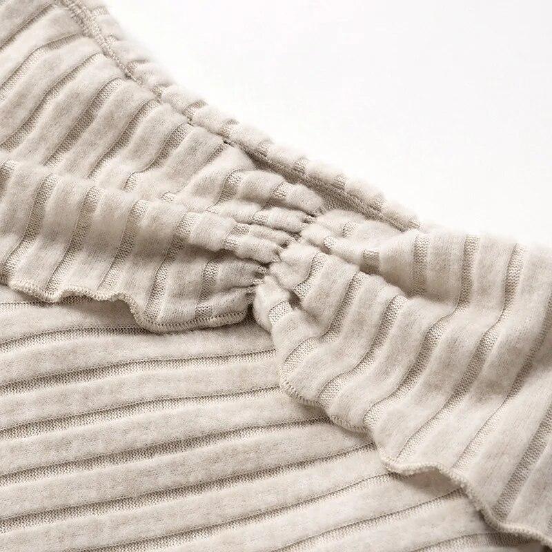 Off Shoulder Langermet Uregelmessig T-skjorter for kvinner Ryggløs Ruffled Elegante topper Mote T-skjorte Sexy T-skjorter for kvinner 30619