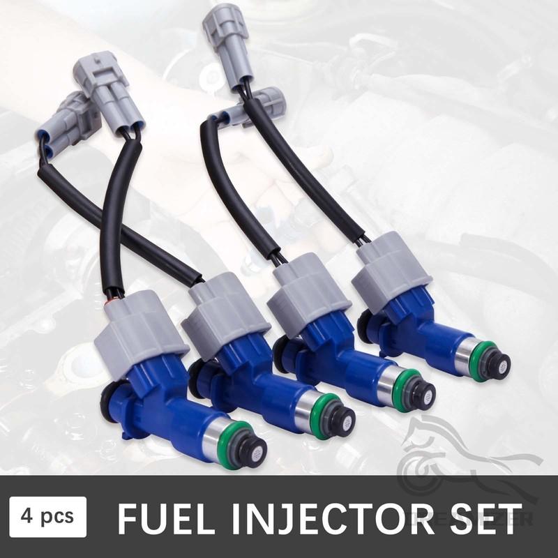4Pcs 16450RWCA01 410cc Fuel Injectors With Plugs For Honda Civic Acura RDX RSX K20 K24 B16 16450-RWC-A01 Car Auto Accessories