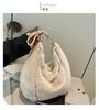 New fashion underarm bag women's trendy versatile handbag plush dumpling bag trendy women's bag casual shoulder bag