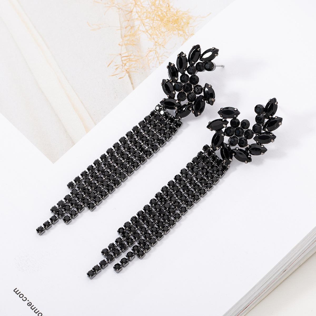 

New Black Earrings - Trendy Tassel Drop Earrings for Women чёрный