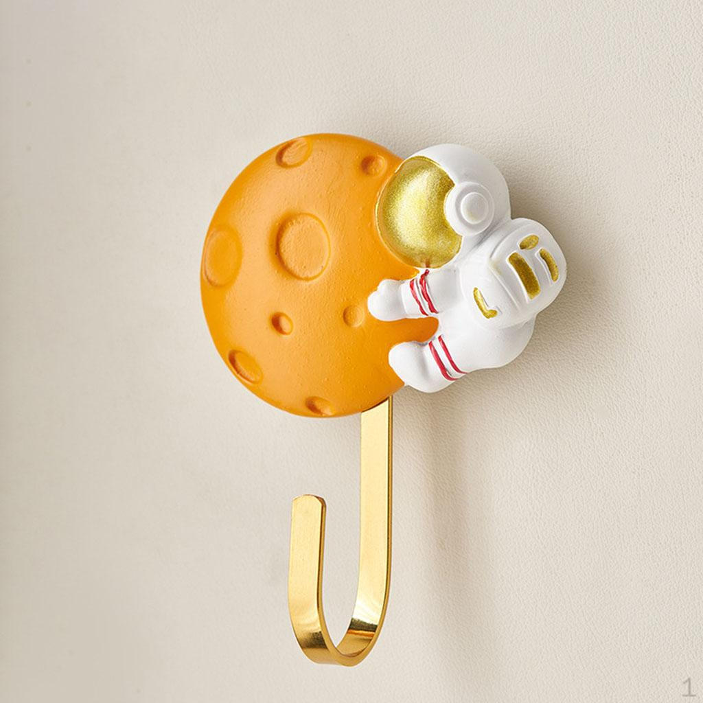 

Astronaut Coat Hook Wall Mounted Punch Hat Clothes Key Holder Hanger Kitchen Bathroom Entrance 12x9.5x4cm