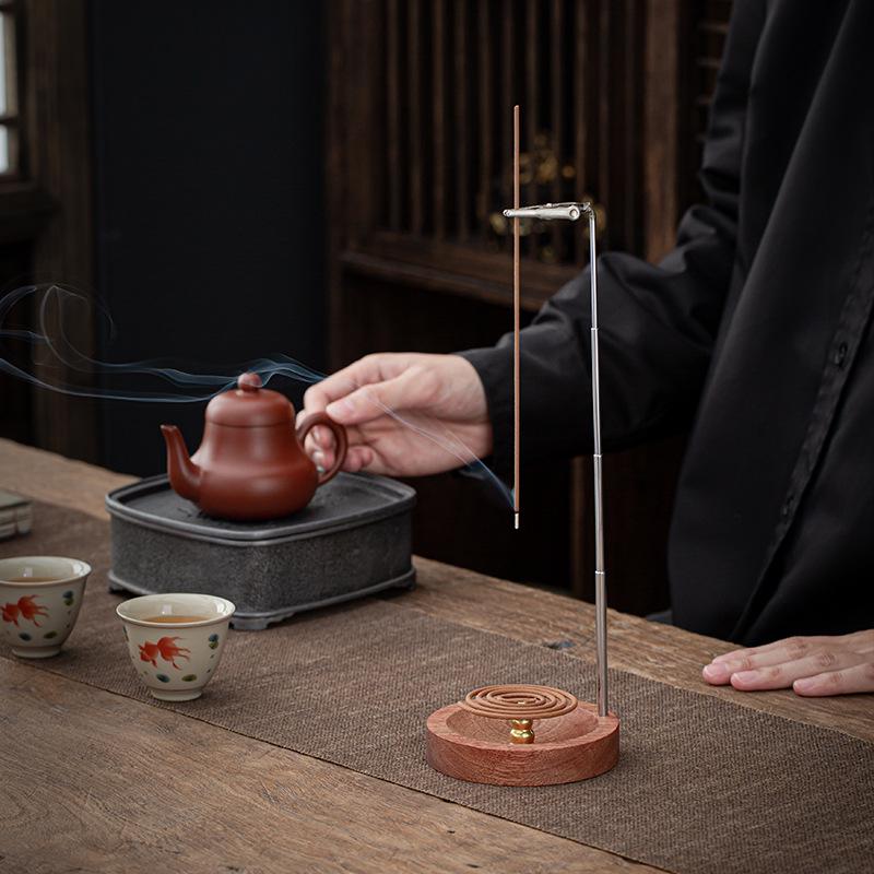 Zen Solid Wood Aromatherapy Burner – Incense Holder & Tray for Home Decoration