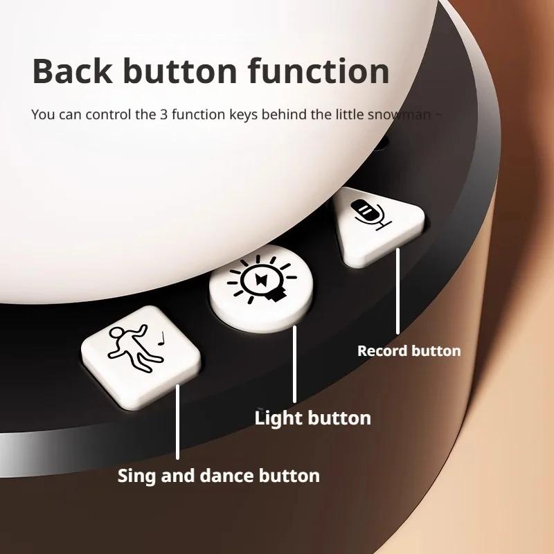 Christmas Snowman Doll Can Sing And Record To Learn To Talk Not Fall Down Silicone Snowman Desktop Ornaments Children's Gifts
