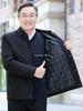 Men's Autumn/Winter Thickened Cotton-Padded Jacket for Middle-aged and Elderly, Dad's Lapel Jacket, Outerwear.