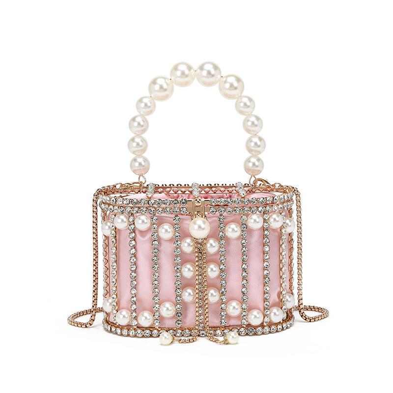 Diamond Pearl Birdcage Handbag: 2025 Fashionable Women's Shoulder Crossbody Bag