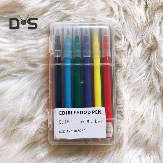 Stylo Colorant Alimentaire Comestible - Pour Décorer Gâteaux, Biscuits, Fondant - Blanc Et Autres Couleurs - Réutilisable