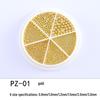 6-Grid Mixed Metal Nail Art Steel Balls Turntable