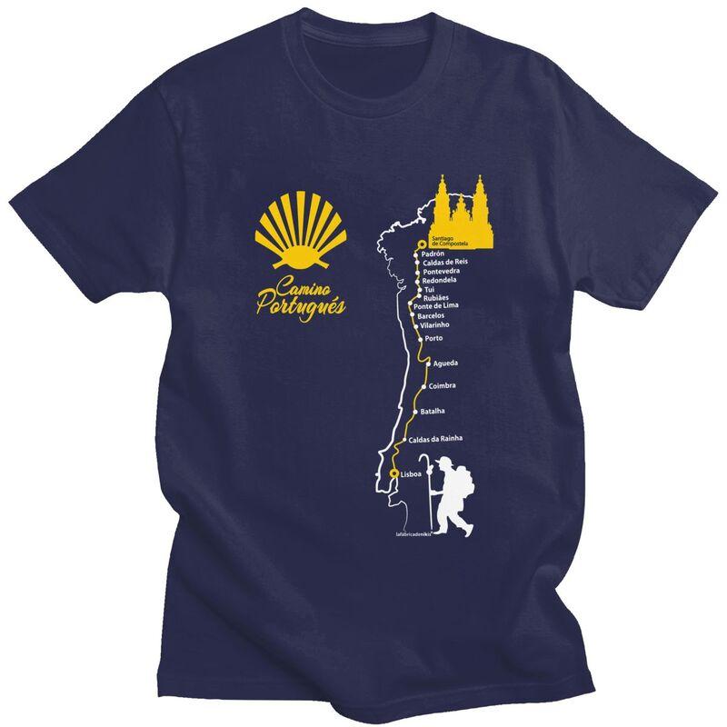 

Custom Buen Camino De Santiago T Shirt Men Pure Cotton Tshirt Leisure Tee Tops Streetwear Tshirt M