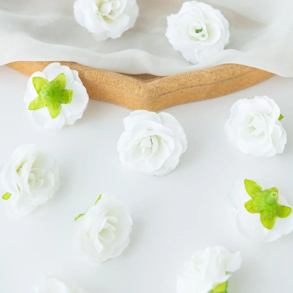 40/80pcs Artificial Flower Silk Rose Tea Bud Outdoor YardGarden arch Wreath Wedding Festival Home Decorat Festival Diy Gift Box