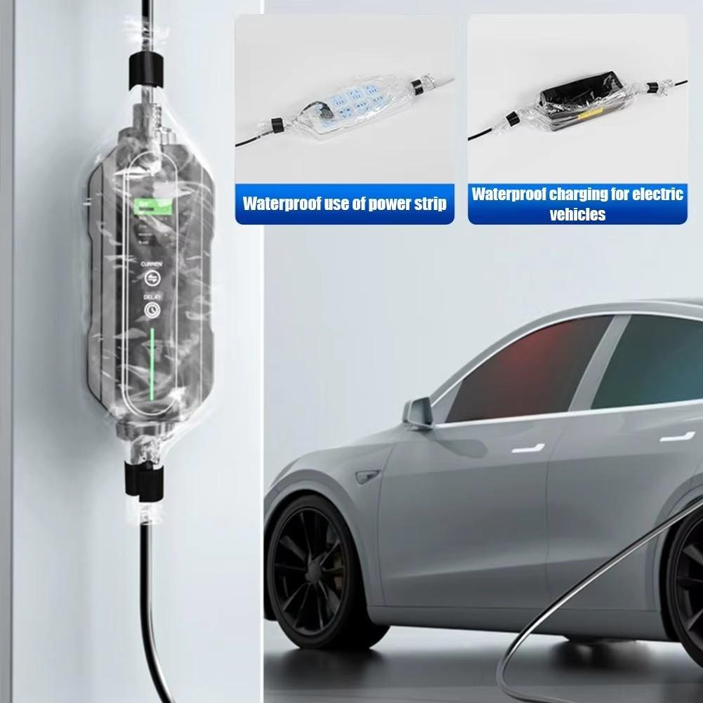 Multi-purpose Waterproof Plug Row Motor Vehicle Plug Protector Charger Rain Cover Electric Car Dustproof Box Waterproof Bag