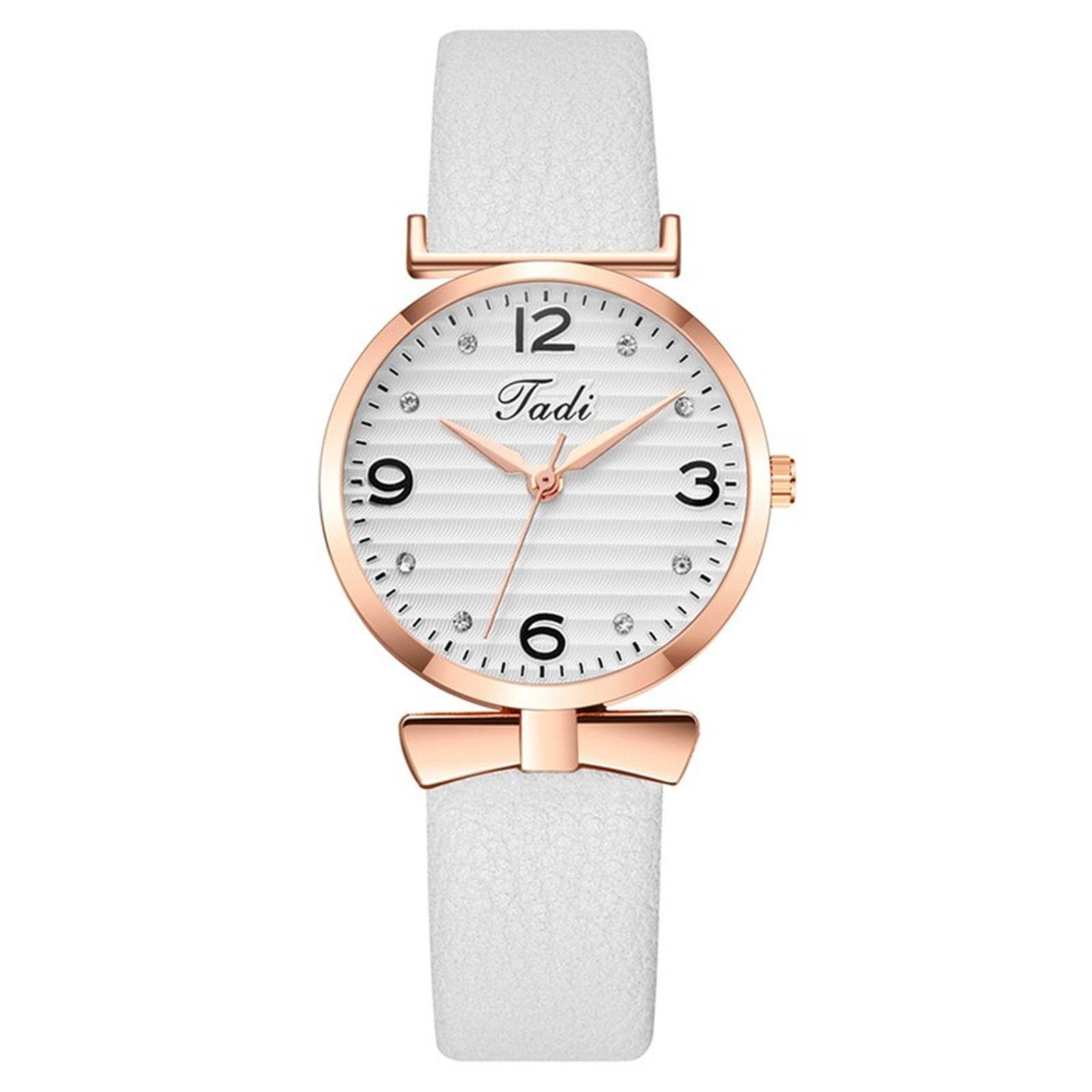 

Женские модные кожаные часы One Size белый