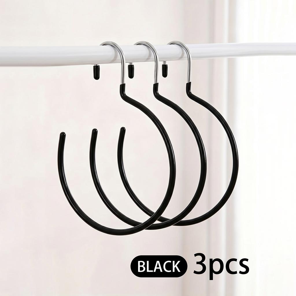 1-5pc Non-Slip Scarf Ring Hanger Multifunctional Tie Hat Belt Storage Rack Closet Organizer Accessory Hanging Rack Cloth Hanger