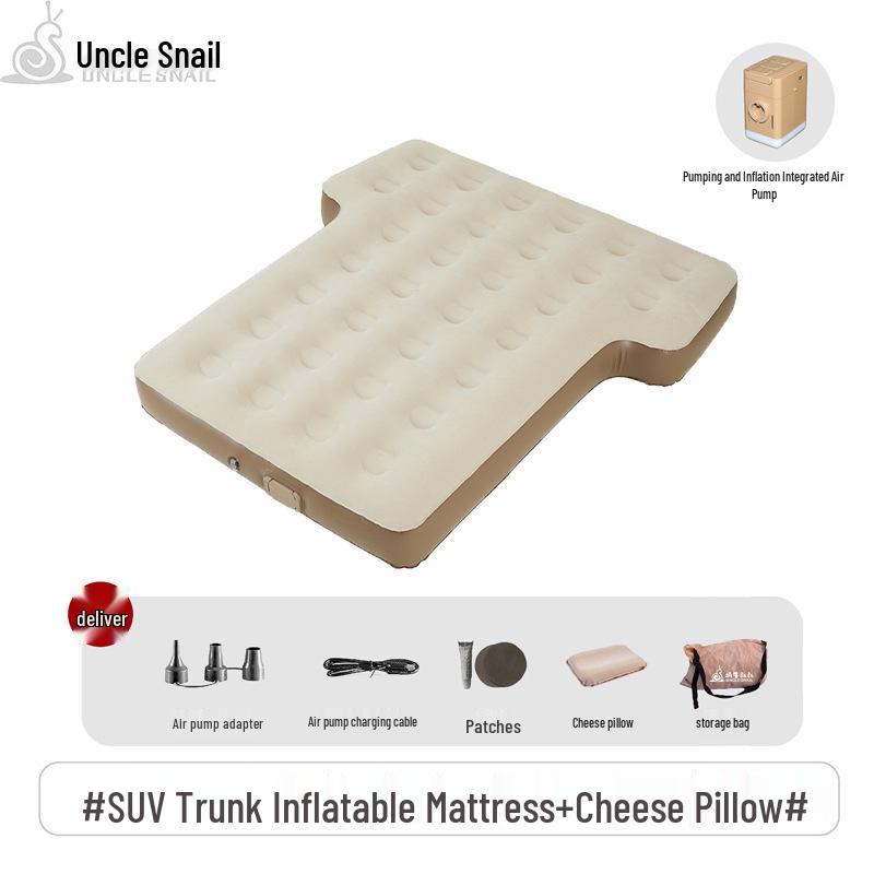 Uncle Snail Car Air Mattress: Inflatable Rear Seat Sleeping Pad for Travel