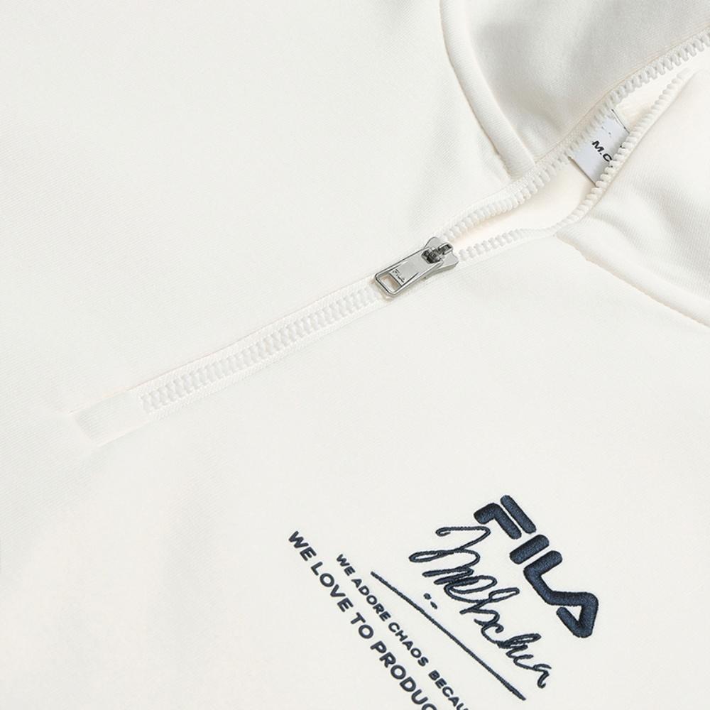 Fila Heritage Classic Fashion Simple Casual Versatile Comfortable Pullover Sweatshirt Women Sweatshirt Sugar-White F11W548227FIV