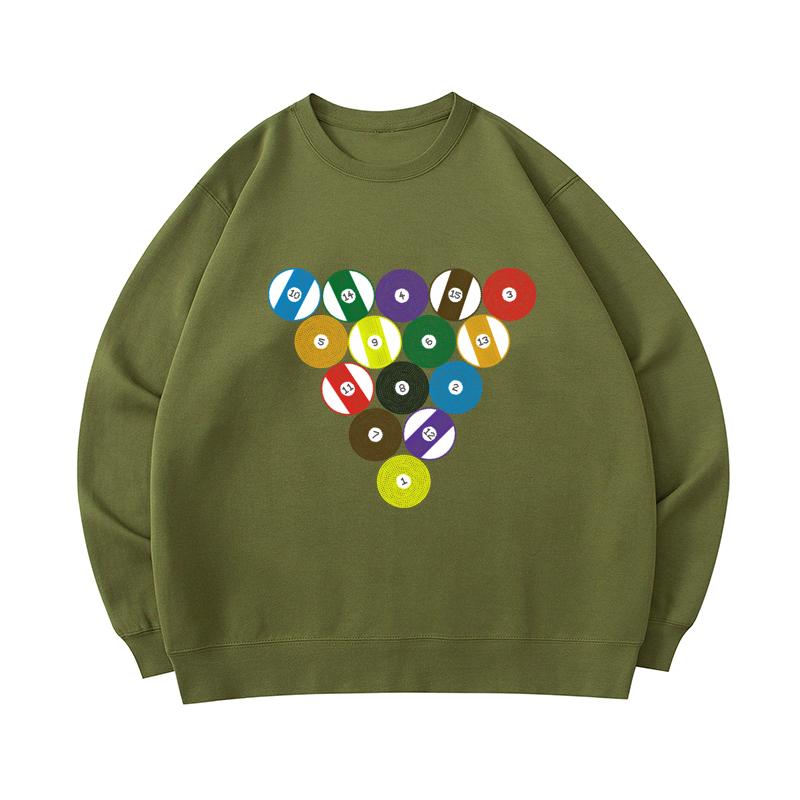 Satın alın Men's 300 GSM 100 Cotton Sweatshirt The Billiard Balls Are