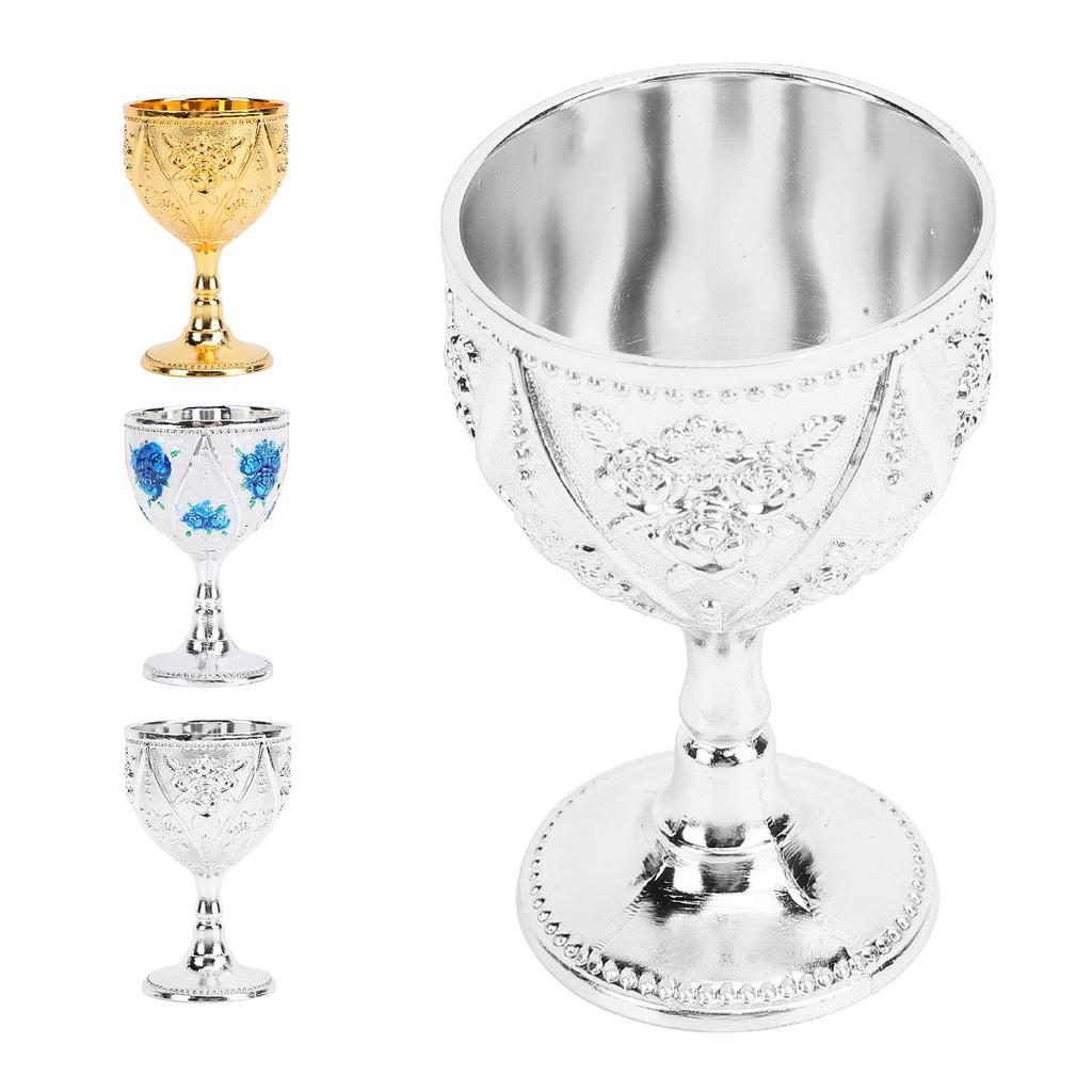 30ml metalowy kieliszek do wina rzeźbiona róża tłoczony kielich ozdoba do domu bar podróż wesele impreza dekoracja