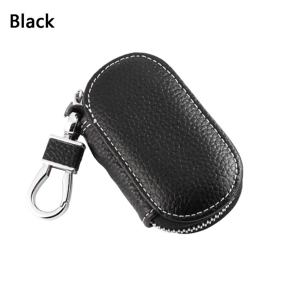 Waterproof Solid Auto Universal Key Cover Zipper Car Key Bag Leather Case
