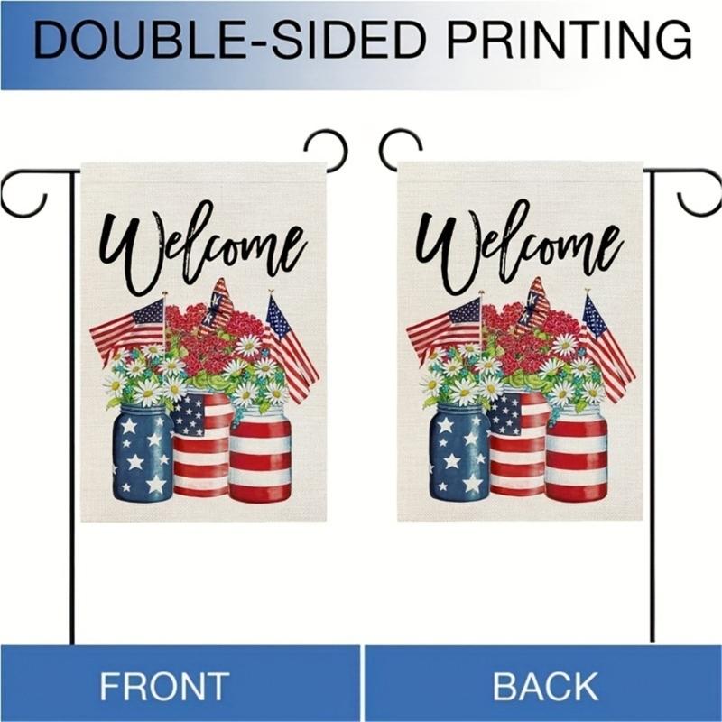 American Garden Flag Independence Memorial Day Yard Flag Outdoor Decorations