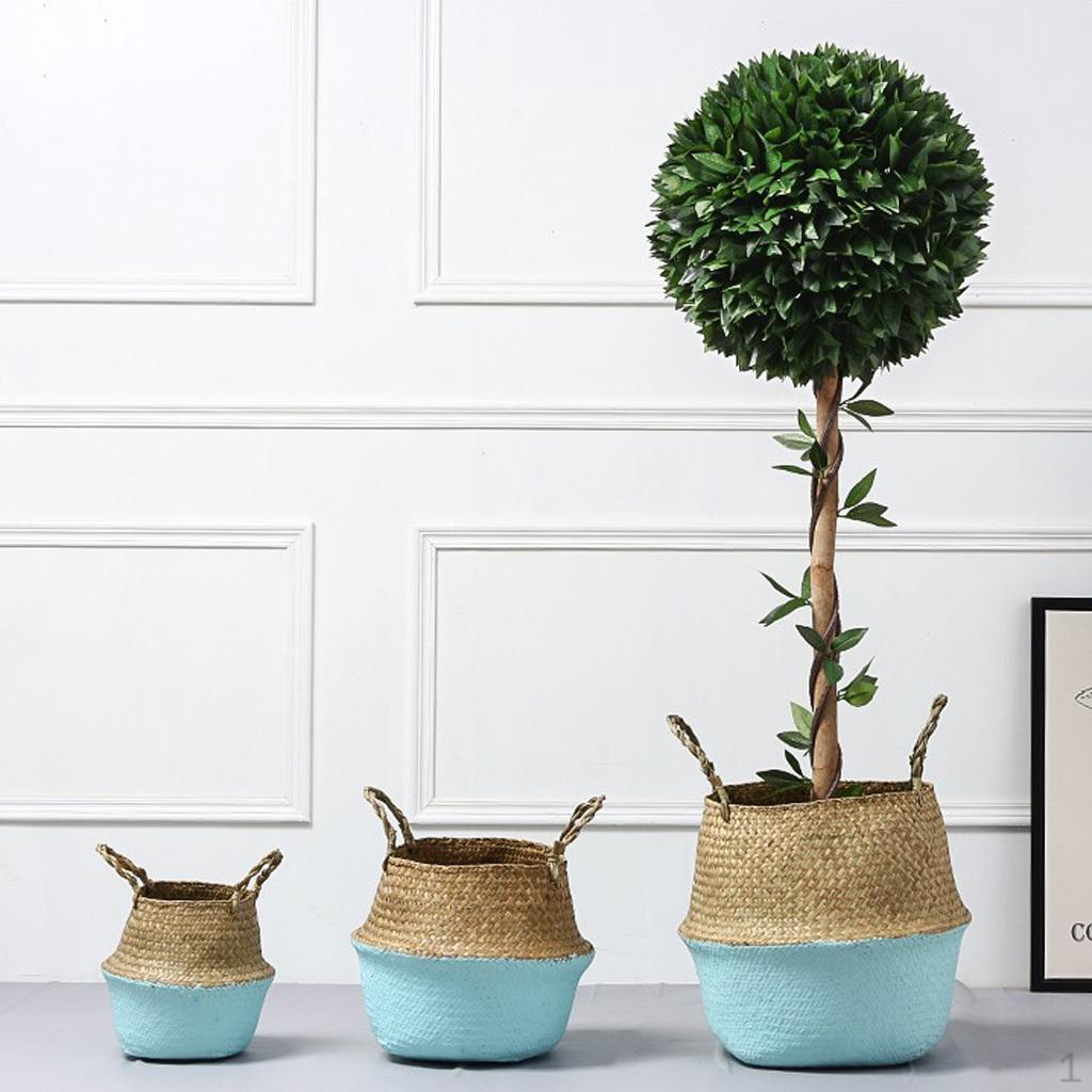 

Belly Basket Panier Storage Plant Pot Collapsible Nursery Laundry Tote Bag with Handles Green L