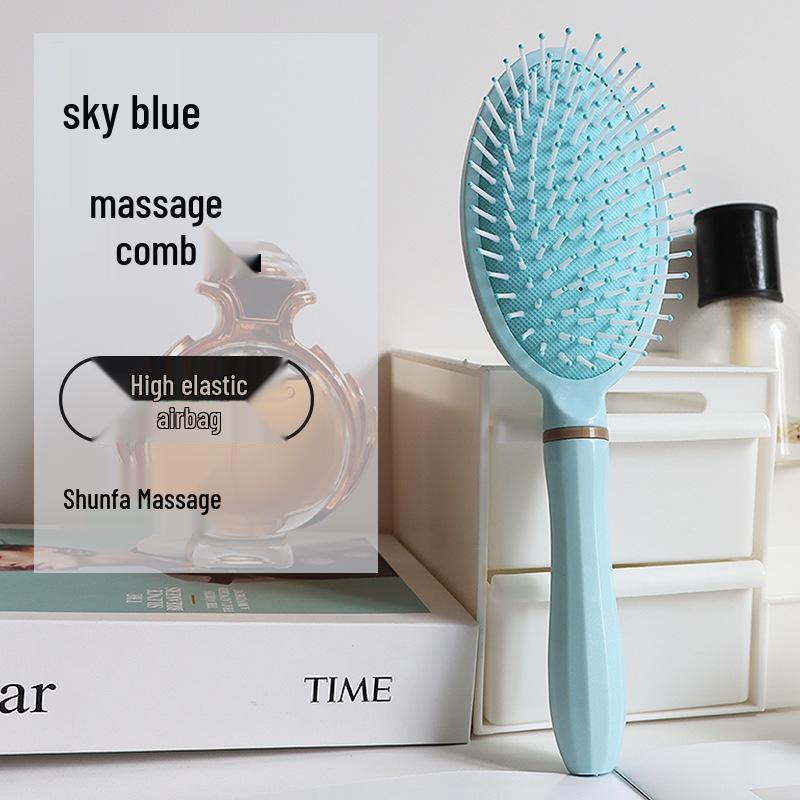 Women's Air Cushion Massage Comb - Anti-Static Curved Design for Styling and Detangling