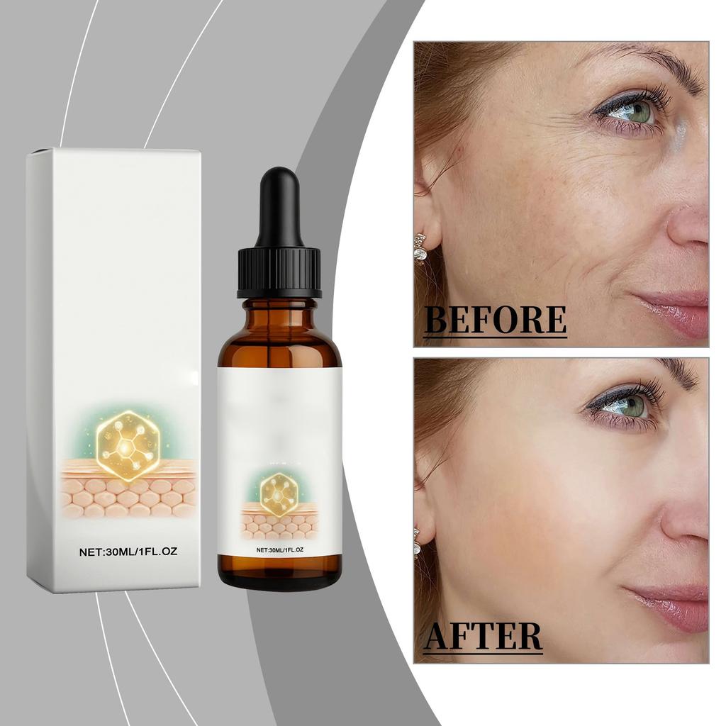 Anti-Aging Faltenreduzierendes Serum, Faltenreduzierend, Feuchtigkeitsspendend, Ausgleichend Wasser und Öl, Aufhellend 30ml