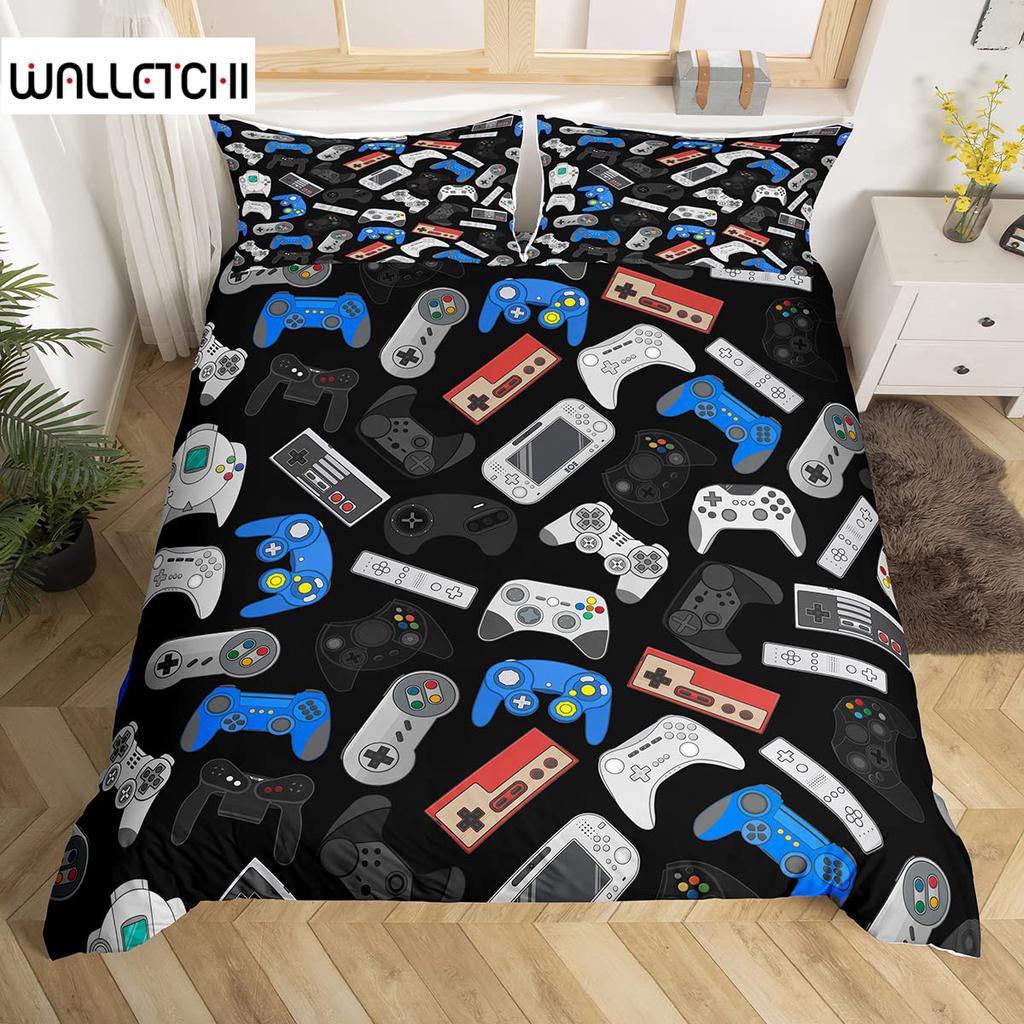 Teenagerský gamepad povlak na přikrývku Moderní hráčský potah na přikrývku Queen Videohry Ložní prádlo Přehrávač Herní joystick Polyesterový potah na přikrývku