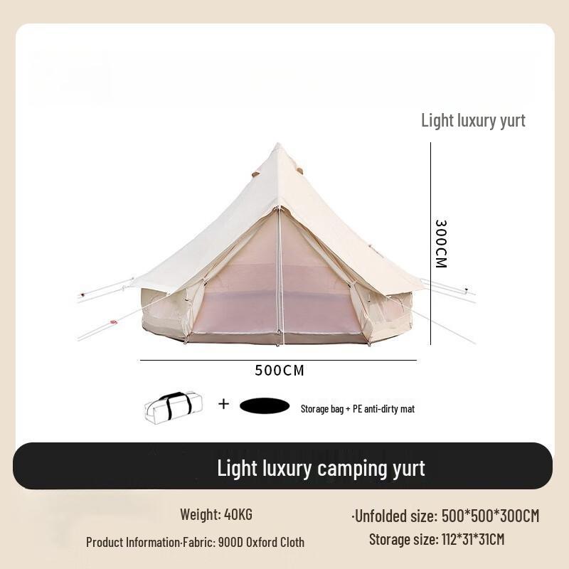 Outdoor Camping Mongolian Yurt Tent with Moisture Pad