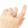 Color Gold Car Flower Coin Ring, Purple Gold Personalized Fashion Rose Gold Plated Live Ring