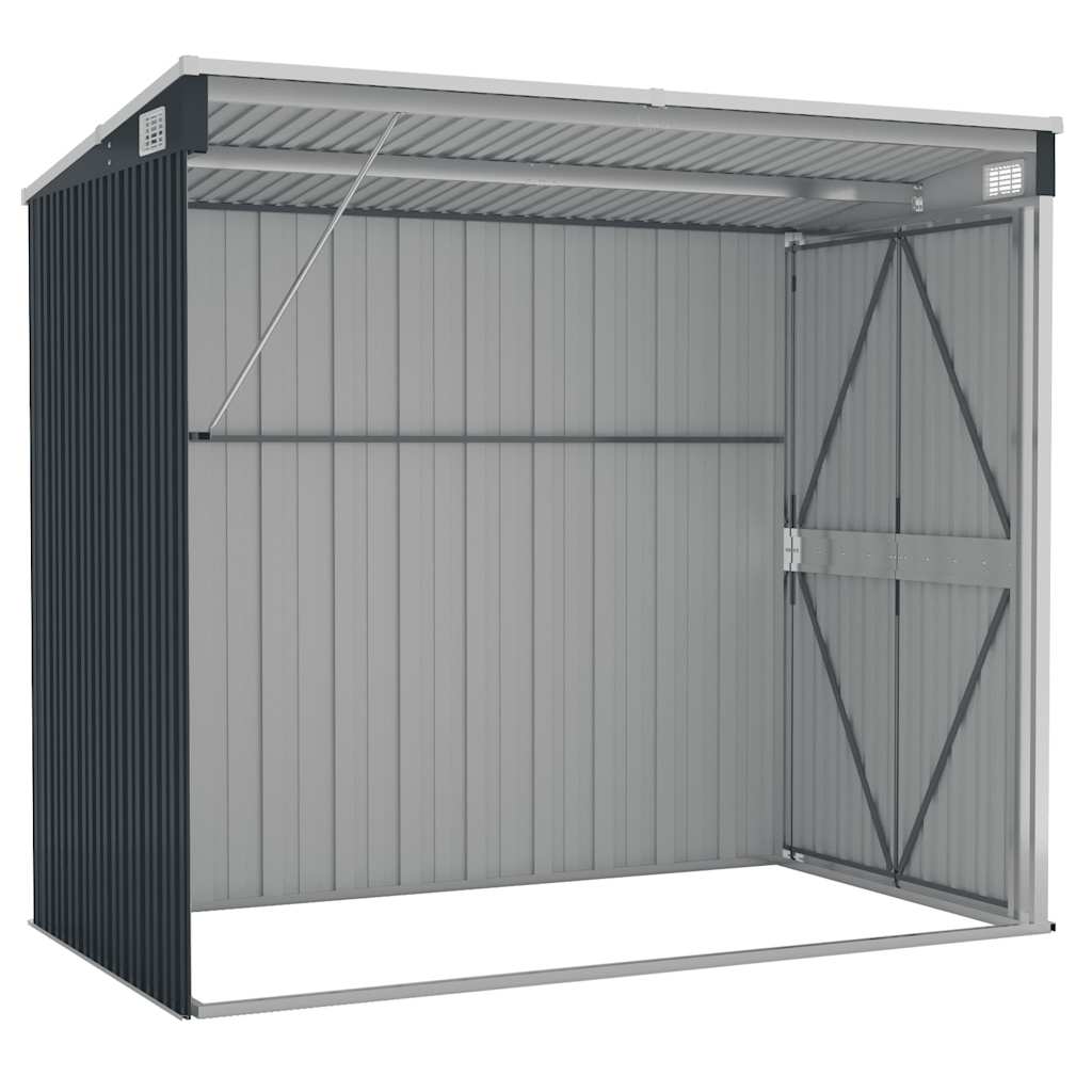 Vidaxl Garden Shed, Wall-Mounted, Anthracite, 118X194X178 Cm