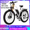KETELES XF4000 Step-up Off-road 2000W Motor Electric Bike 26in Fat Tire Hydraulic Brake Crown Front Fork Shock Absorber 50-55km/h 80km Range