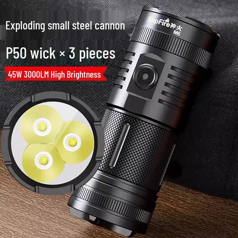 SupFire M6 Ultra-Bright Rechargeable LED Flashlight
