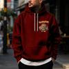 Men's Halloween Printed -Lined Pullover Hoodie for Casual Wear