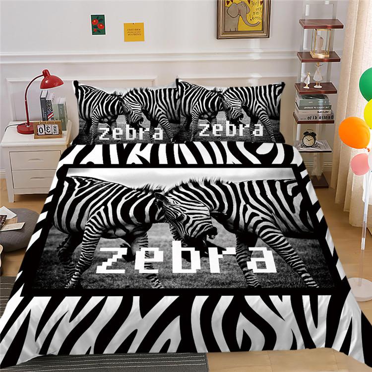 Animal Series Digital Printing Can Be Stylish Polyester Bedding Two Or Three-Piece Set