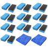 Nullie Coating Agent Application Set (22 Pieces): 2-layer Sponge, Vertical Cloth, for Automotive and Bathroom Use.