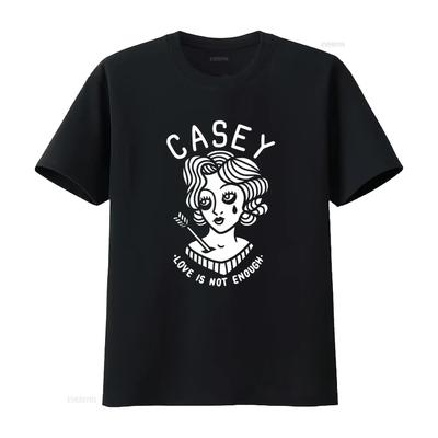 CASEY Love Is Not Enough T Shirt Woman With Arrow Design for Melodic Hardcore Fans Vintage Washed Fashion Streetwear Soft Homme