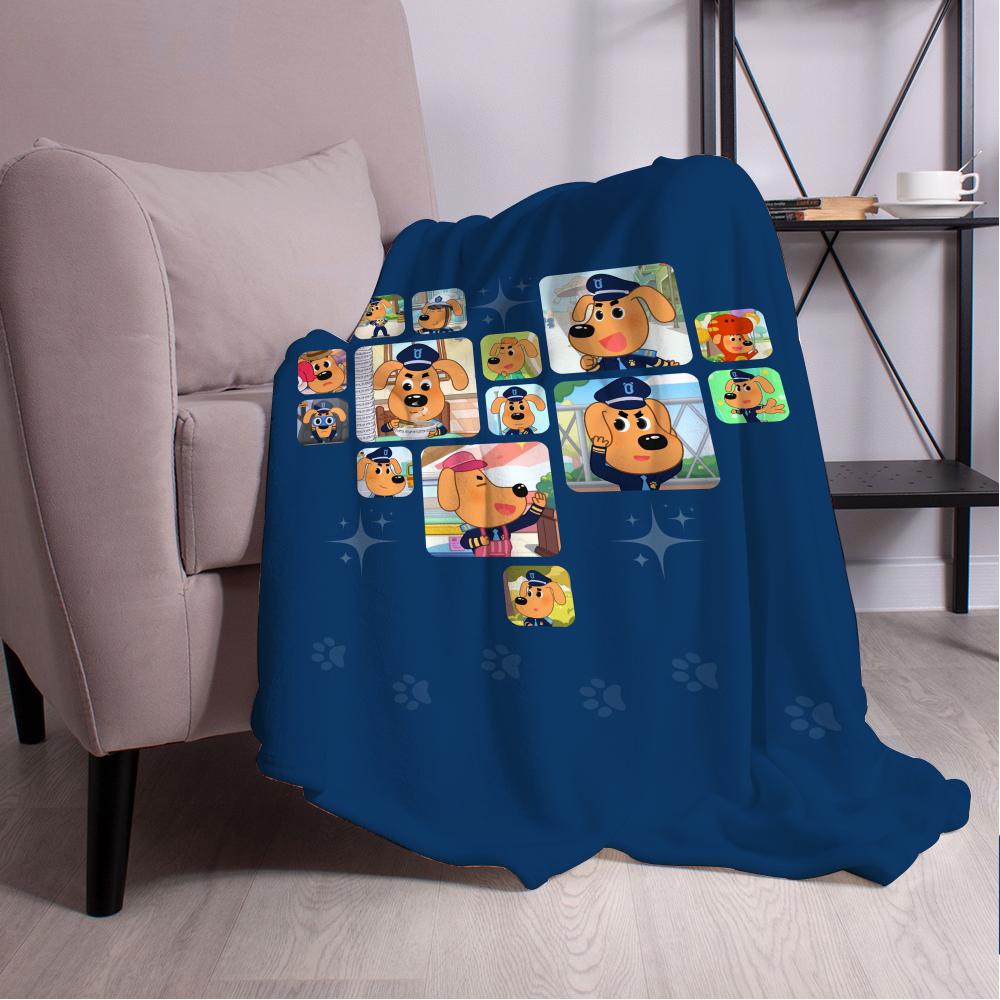 Sheriff Labrador Throw  Blanket Aesthetic Art Flannel Blanket Portable Home Travel Camping Sofa Picnic Thickening Flannel Blanke