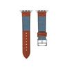 Cinturino per cinturino Apple Watch 49mm 45mm 44mm 40mm 41mm 42mm 38mm Bracciale in pelle denim per IWatch Ultra Series 8 7 6 5 4 3 SE