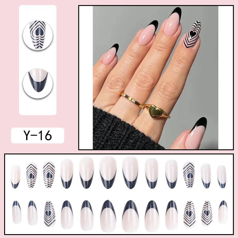 Reusable Press-On Nails With Cat Eye Effect Gradient Design Women Sweet Chic Style Wearable Nail Tips