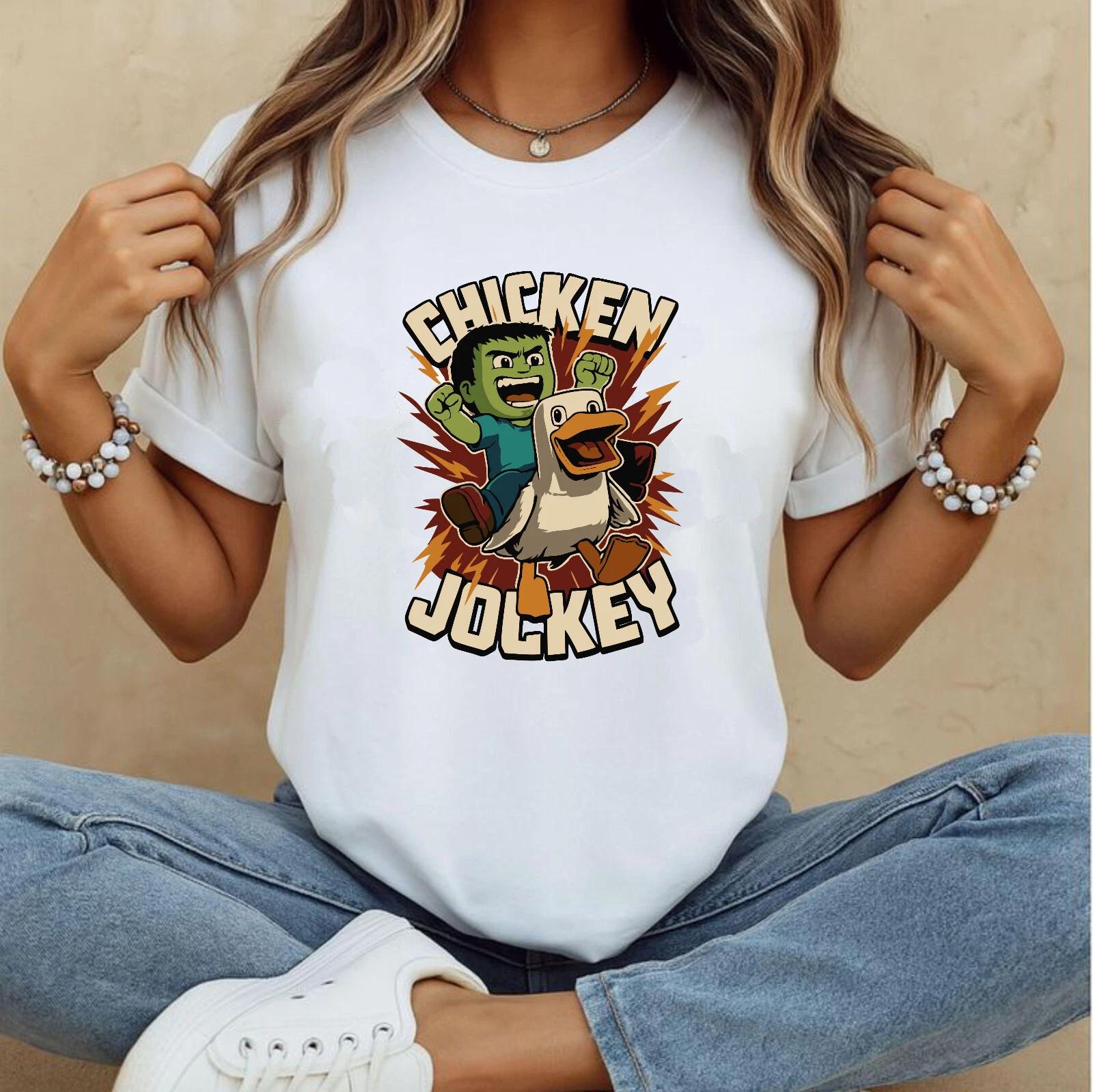 Jockey Chicken TShirt, LavaChicken Jockey Shirt, Gift for Gamers, Quirky Tee Top 4XL