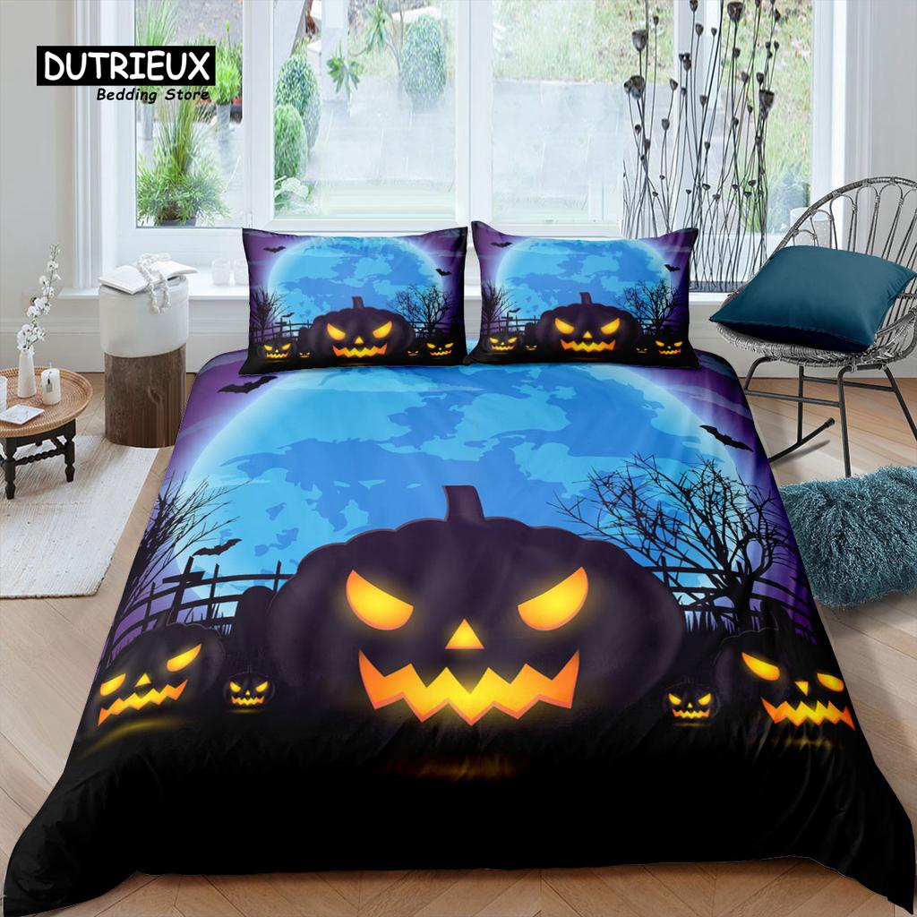 Home Living Luxury 3d Halloween Bedding Set Duvet Cover Set Pillowcase Kids Bedding Set Queen and King EU/US/AU/UK Size