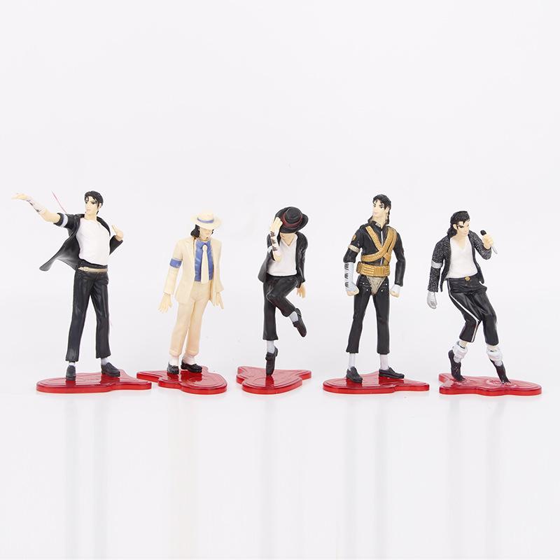 5 uds./juego Modelo de Juguetes Figura de Acción de PVC de Michael Jackson 11 cm