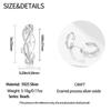New In Geometry Wound Ear Loops 925 Silver White Zircon Earrings Jewelry Women Earrings Girlfriend Anniversary Gift