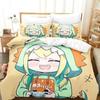 Amano Pikamee Anime Sengetøy Sett Gutter Jenter Twin Queen King Size Dynetrekk Putetrekk Seng Gutter Voksen Hjemmetekstil