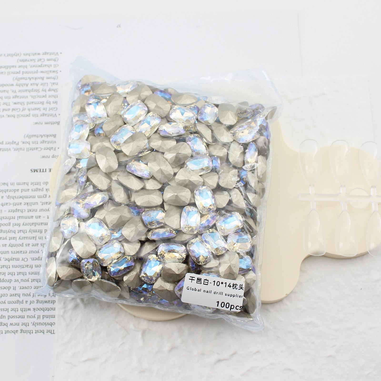 

10 * 14 мм заостренное дно большая подушечка маникюр алмаз стекло закругленный угол ногти аксессуары для маникюра своими руками ювелирные изделия хрустальный маникюр алмаз 1 piece