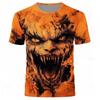 Halloween Skeleton Graphic Short Sleeve T-shirts Men's T-shirt Clothing Fashion 3D Print Short Sleeve Tee Man