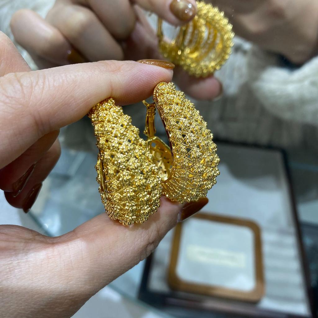 Geometric Ring Versatile Suit Design Light Luxury Temperament Fashion Trend Personality Earrings Earrings Earrings