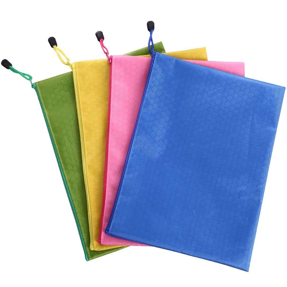 Waterproof File Folder Portable Document Bag Durable Stationery Storage Mesh Bag Data Storage